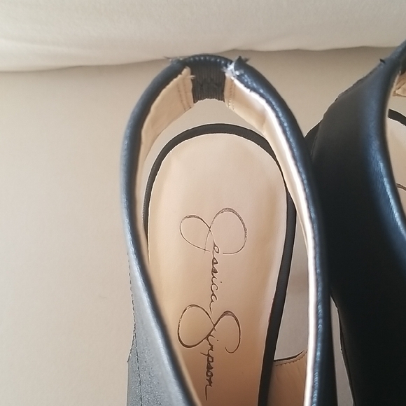 Jessica Simpson Black Peep-Toe Heels - Picture 4 of 5
